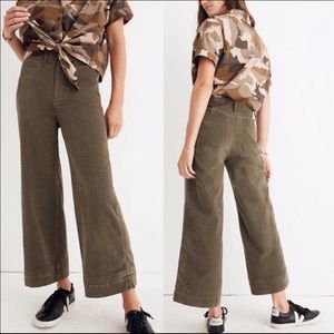 Madewell Velvet Wide-leg crops! EUC!